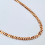 Cadena Cubana Infinito 19.7gr / 61cm / Oro Rosa +4 18K +