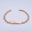 Pulso GC 4gr / 18cm / 4.8mm Placa Rectangular Lisa Oro Rosa 18K $