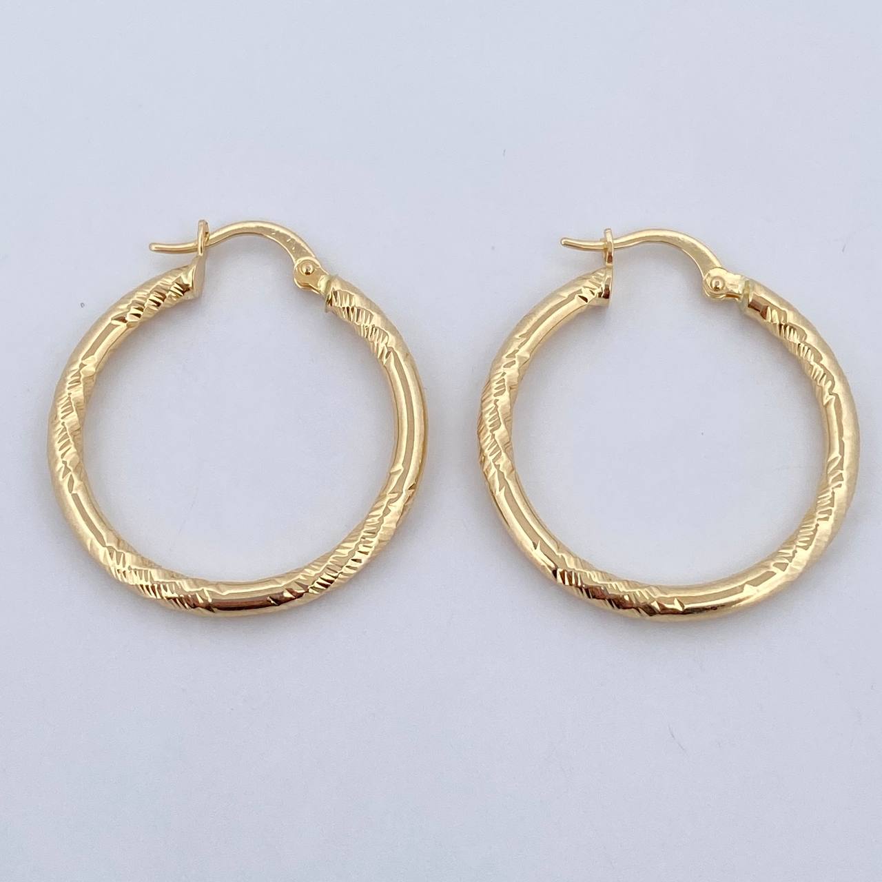 Candongas Abel 2.5gr / 3cm / Diamantadas Oro Amarillo 18K &