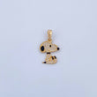 Dije Perro 1.8gr / 2.3cm / Circones Blancos Oro Amarillo 18K &