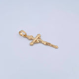 Dije Cruz Cristo 3.3gr / 4.2cm / Plano Oro Amarillo 18K &