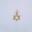 Dije Estrella De David 0.8gr / 2.3cm / Diamantada Oro Amarillo 18K &