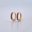 Candongas Parciales 1.05gr / 1.1cm / Rubies 20 Pts Oro Amarillo 18K (Joya) &