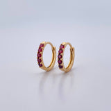 Candongas Parciales 1.05gr / 1.1cm / Rubies 20 Pts Oro Amarillo 18K (Joya) &