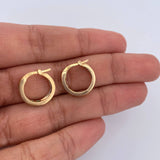 Candongas Parciales 1.05gr / 1.1cm / Esmeraldas 12 Pts Oro Amarillo 18K (Joya) &