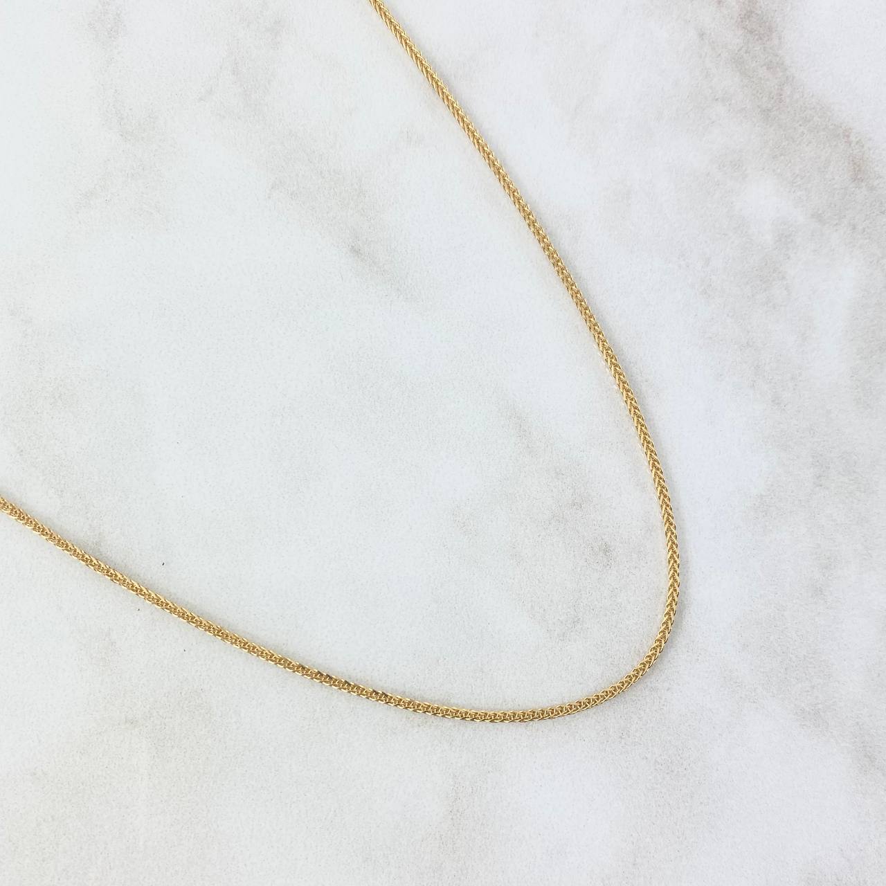 Cadena Franco 4.6gr / 60cm / 1mm Oro Amarillo +3 18K