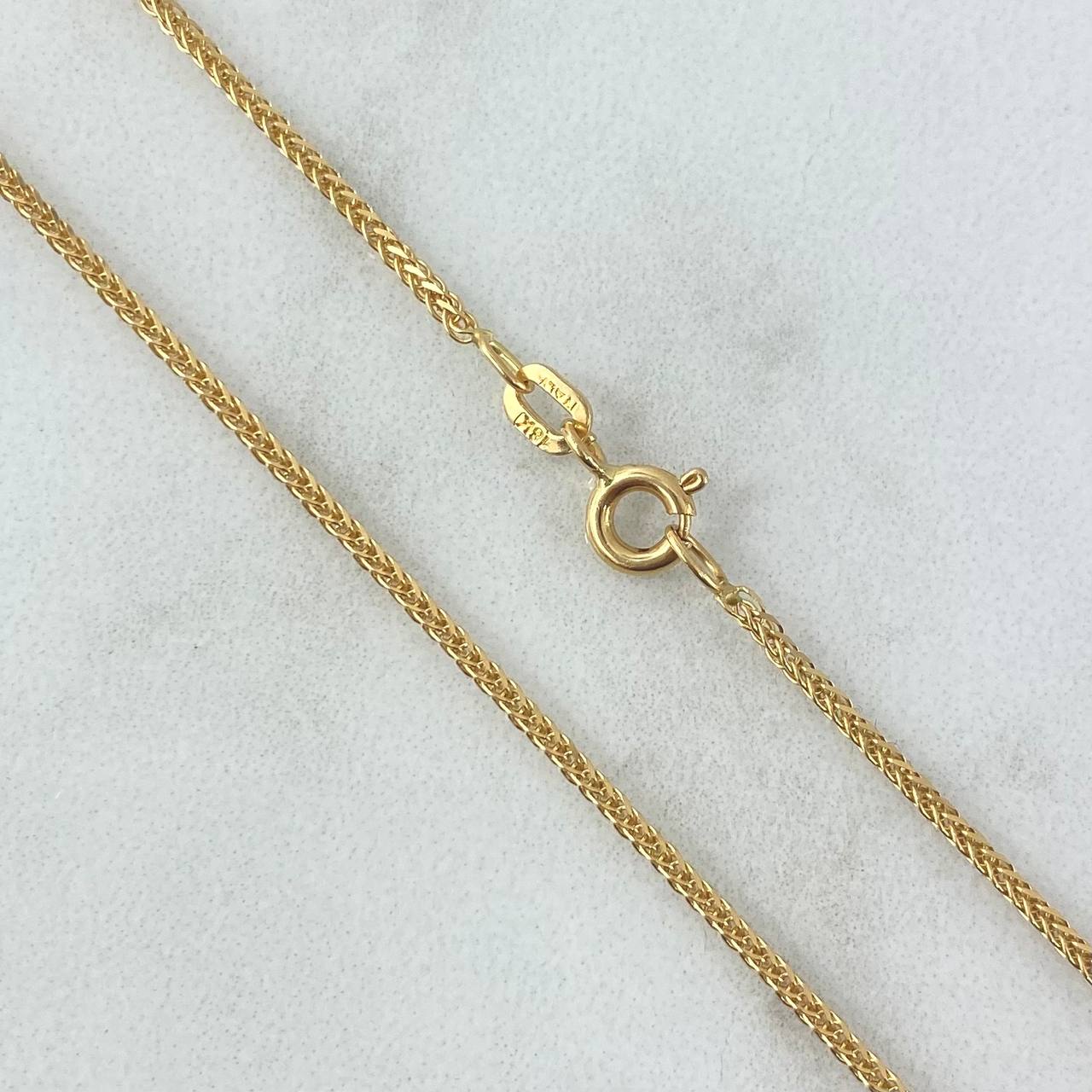 Cadena Franco 4.6gr / 60cm / 1mm Oro Amarillo +3 18K