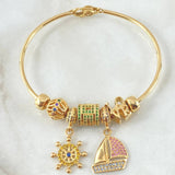 Pulso Aro Dijes 17.35gr / 19cm / Oro 18K *