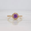 Anillo Halo Circulo 2.4g / T7 Oro Amarillo 18K