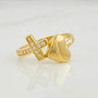 Anillo Cruz Corazón 2.6g / T7 1/2 Oro Amarillo 18K