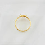 Anillo Corazón Diamantado 1g / T7 Oro Amarillo 18K