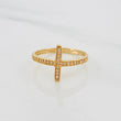 Anillo Cruz 1.9g / T8 Oro Amarillo 18K