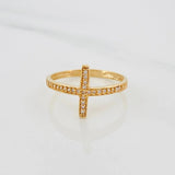 Anillo Cruz 1.9g / T8 Oro Amarillo 18K