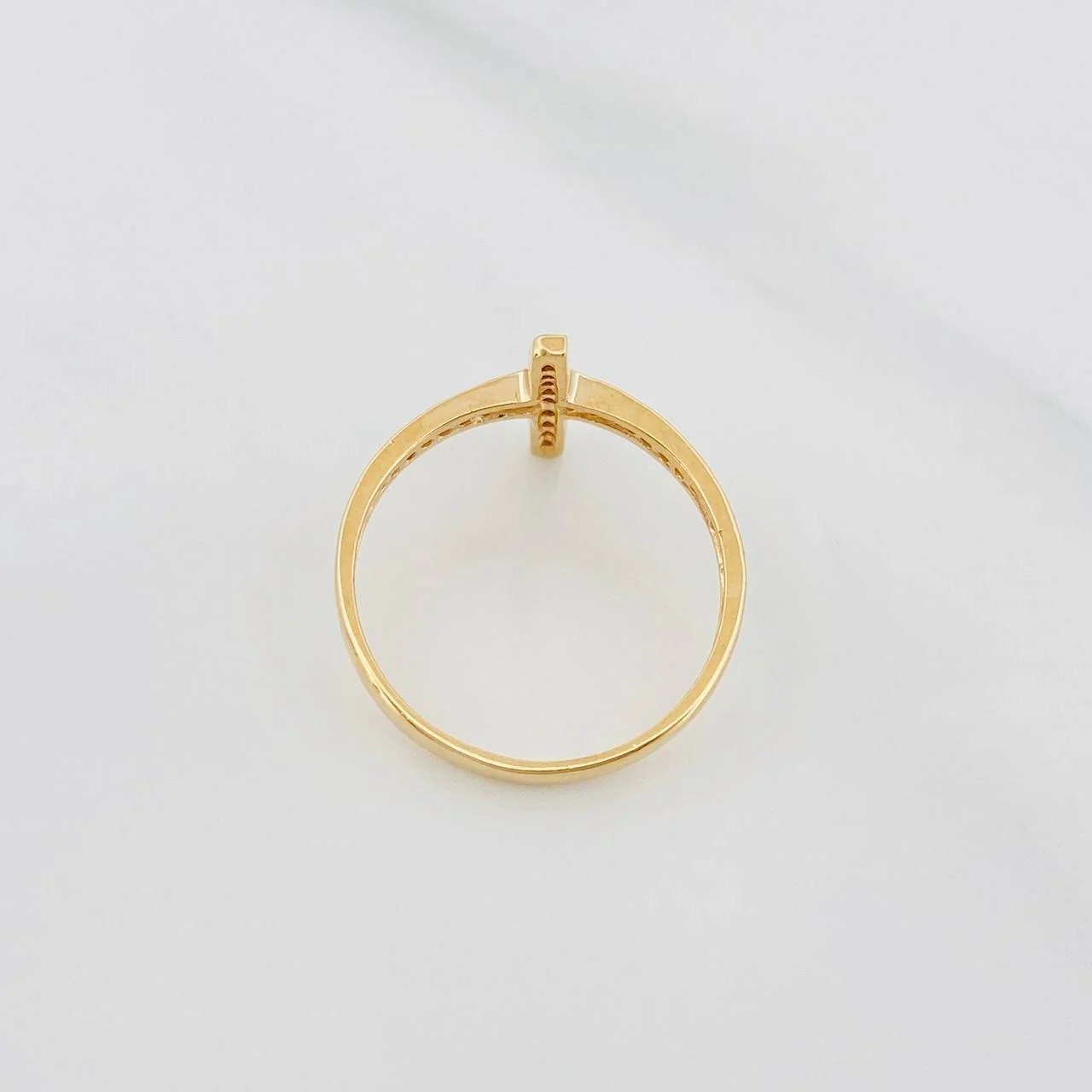 Anillo Cruz 1.9g / T8 Oro Amarillo 18K