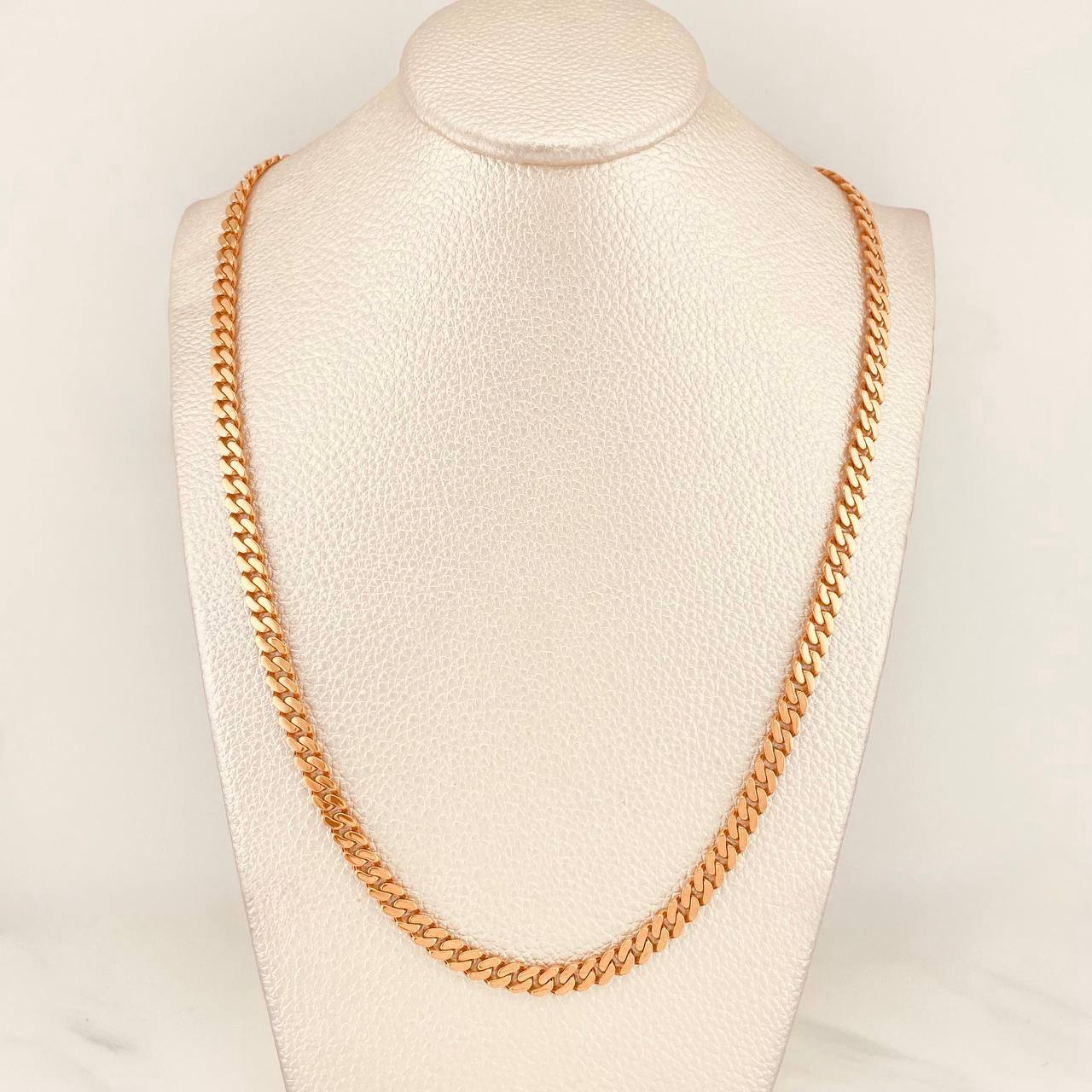 Cadena Cubana Infinito 19 g / 61 cm / 4.8 mm Oro Rosa 18K