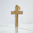 Dije Cruz Virgen Guadalupe Rosario 10gr / 5.7cm / Texturiizado Circones Blancos Oro Amarillo 18K ©