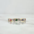 Anillo Lazo Anudado 1.65gr / T6 / Circones Blancos Fucsia Azul Rey Verde Oro Amarillo 18K ©