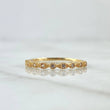 Anillo Linea De Ojos 1.2gr / T6 1/4 / Circones Blancos Oro Amarillo 18K
