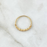 Anillo Linea De Ojos 1.2gr / T6 1/4 / Circones Blancos Oro Amarillo 18K