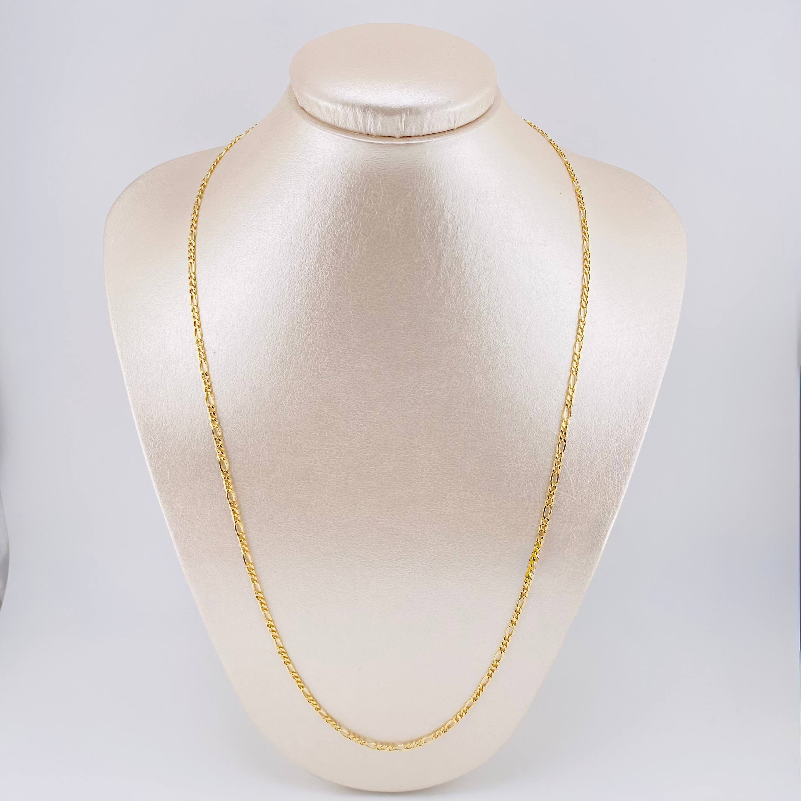 Cadena Figaro 4.85g / 60cm / 2.8mm Oro Amarillo 18K