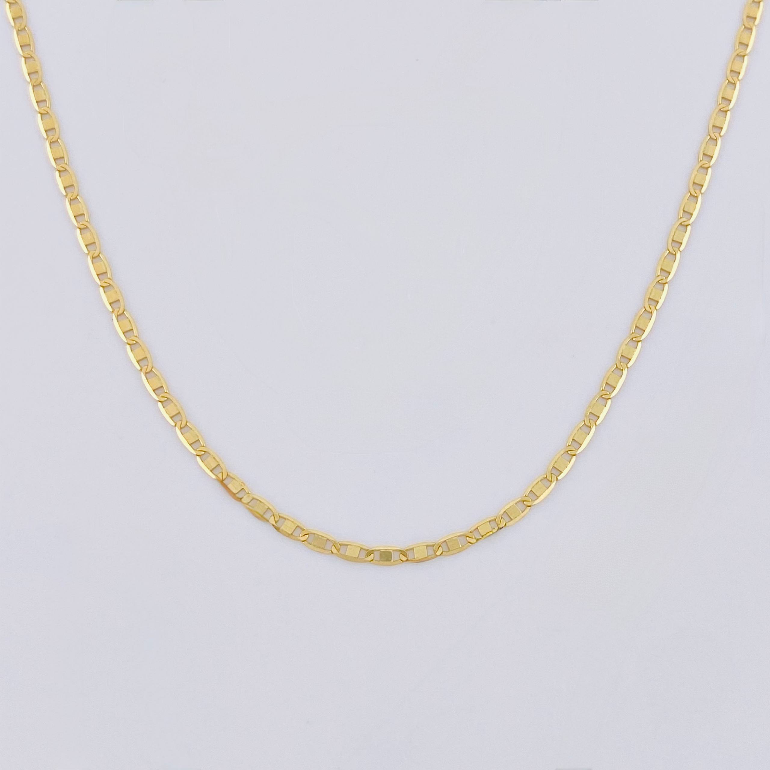 Cadena Escalera Plana 1.9 g / 60 cm / 1.35 mm Oro Amarillo 18K
