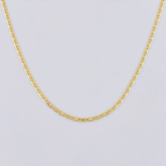 Cadena Escalera Plana 2.2 g / 50 cm / 1.6 mm Oro Amarillo 18K