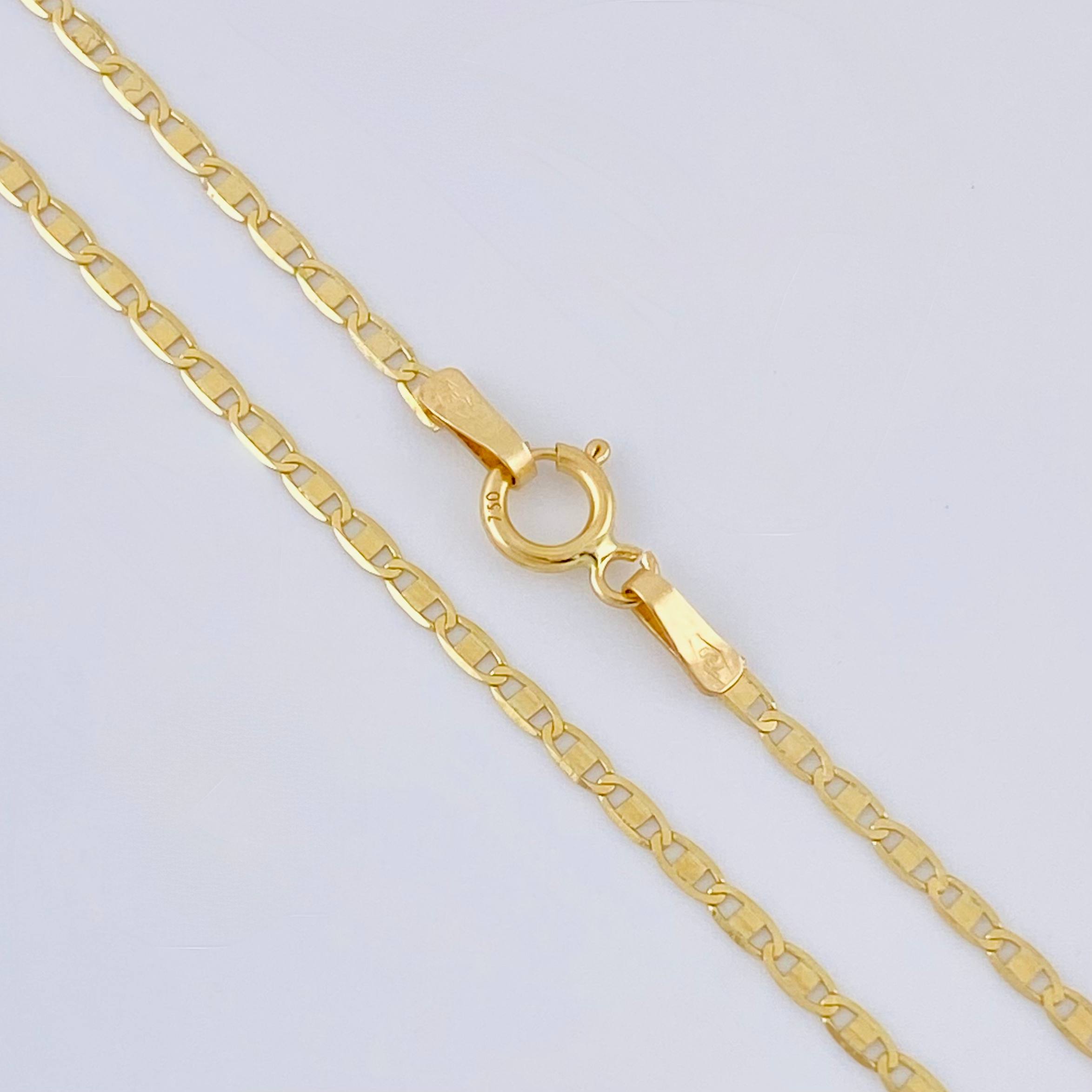 Cadena Escalera Plana 1.95 g / 60 cm / 1.35 mm Oro Amarillo 18K