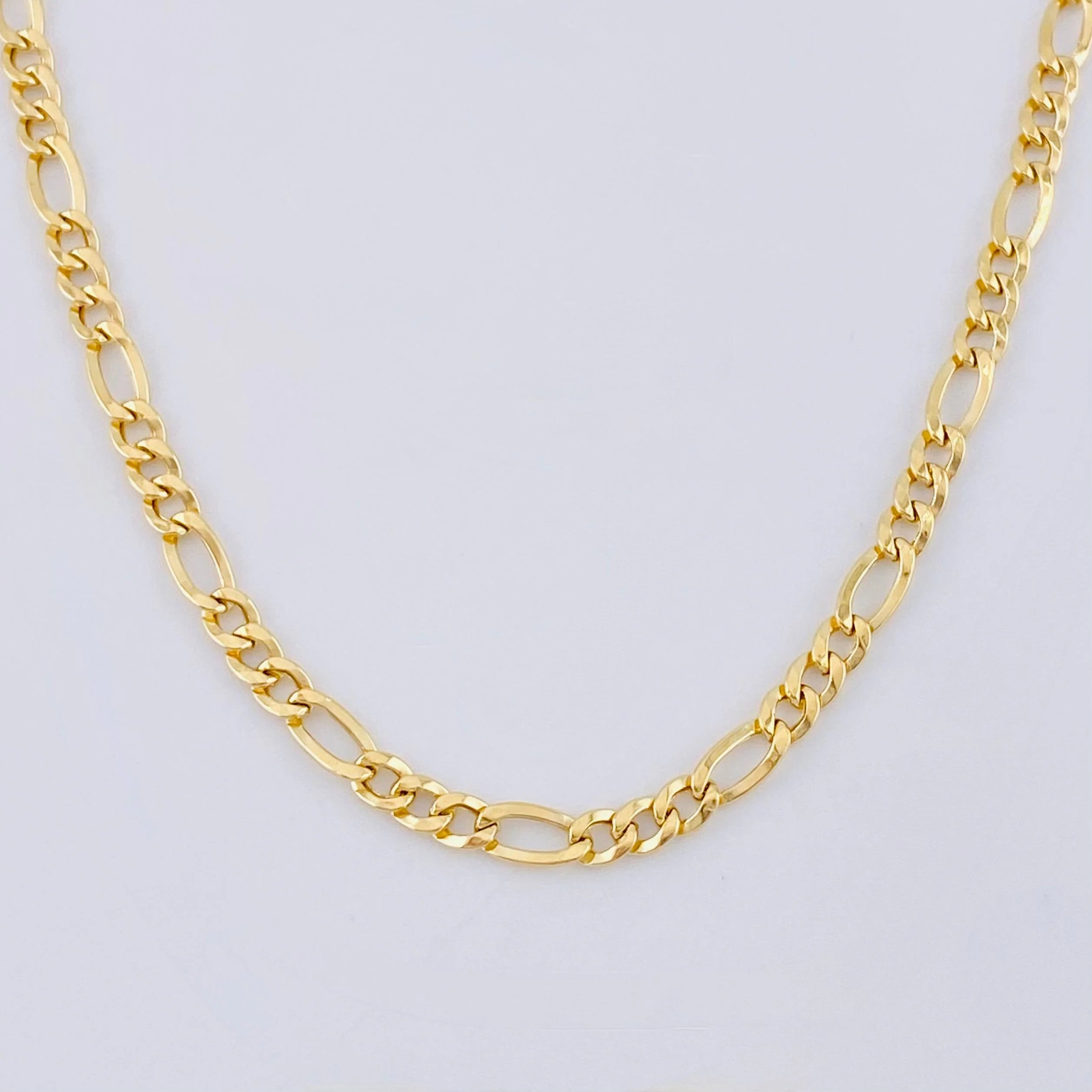 Cadena Figaro 3.55g / 50cm / 3.55mm Oro Amarillo 18K
