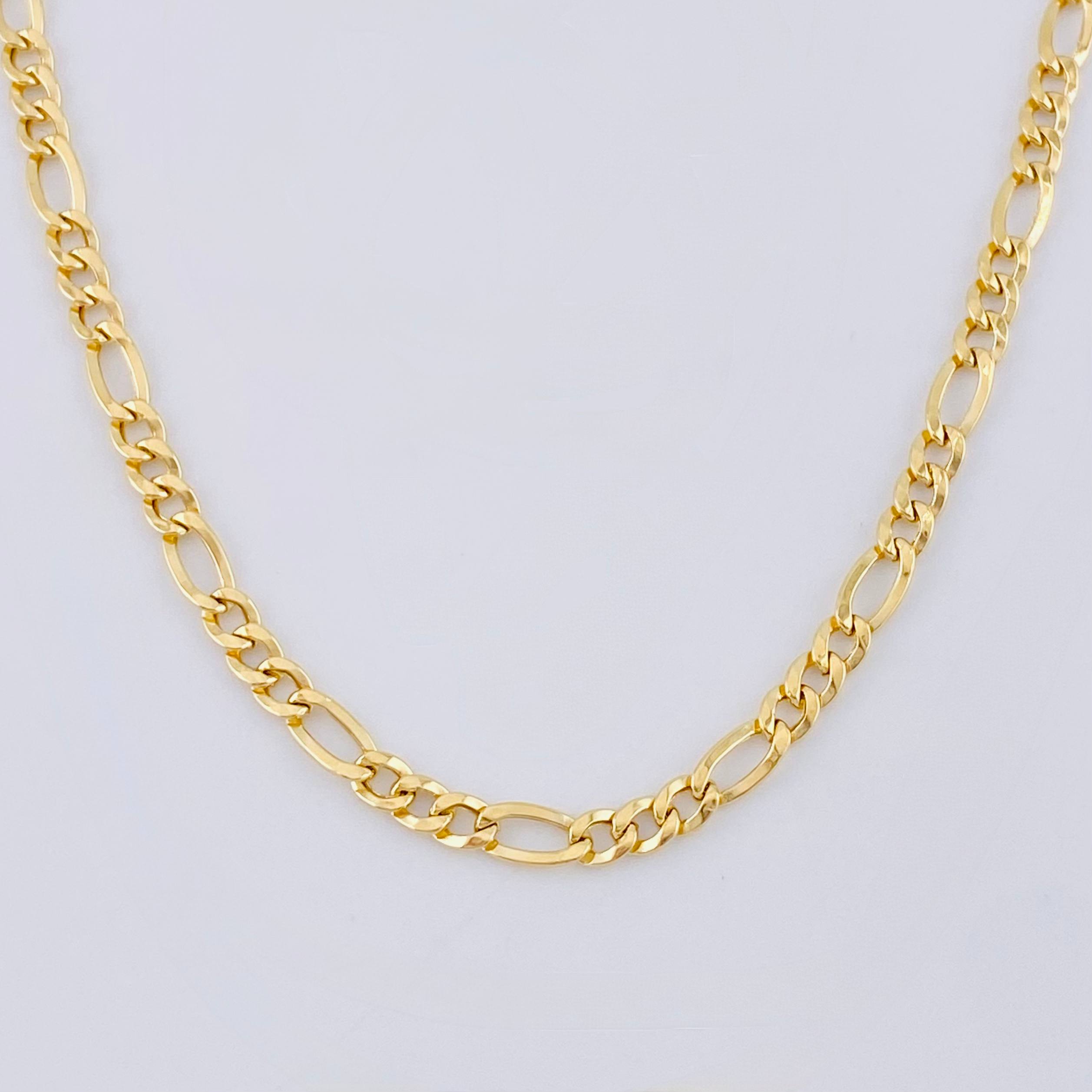 Cadena Figaro 4.95g / 60cm / 2.8mm Oro Amarillo 18K