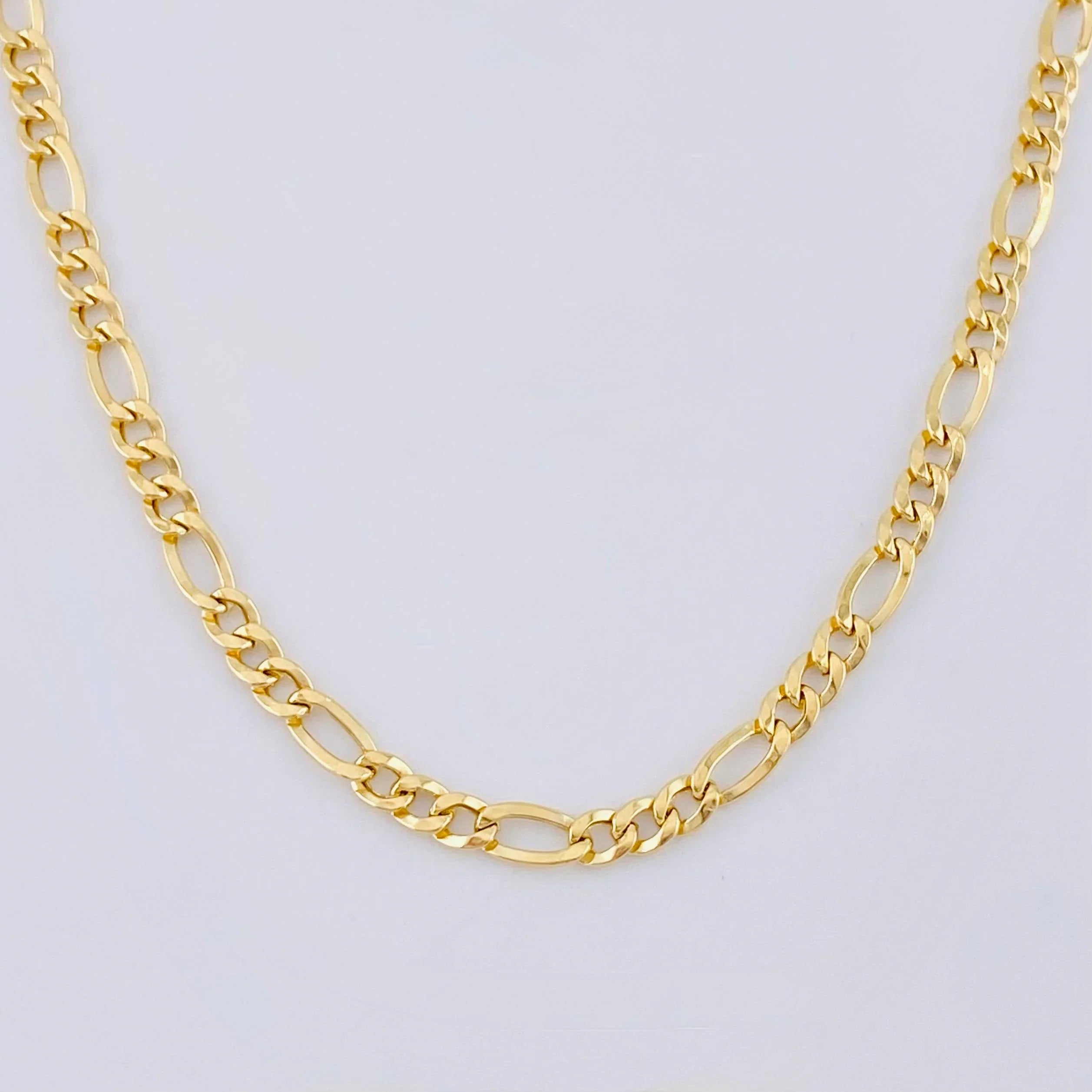 Cadena Figaro 6.6g / 60cm / 4.1mm Oro Amarillo 18K