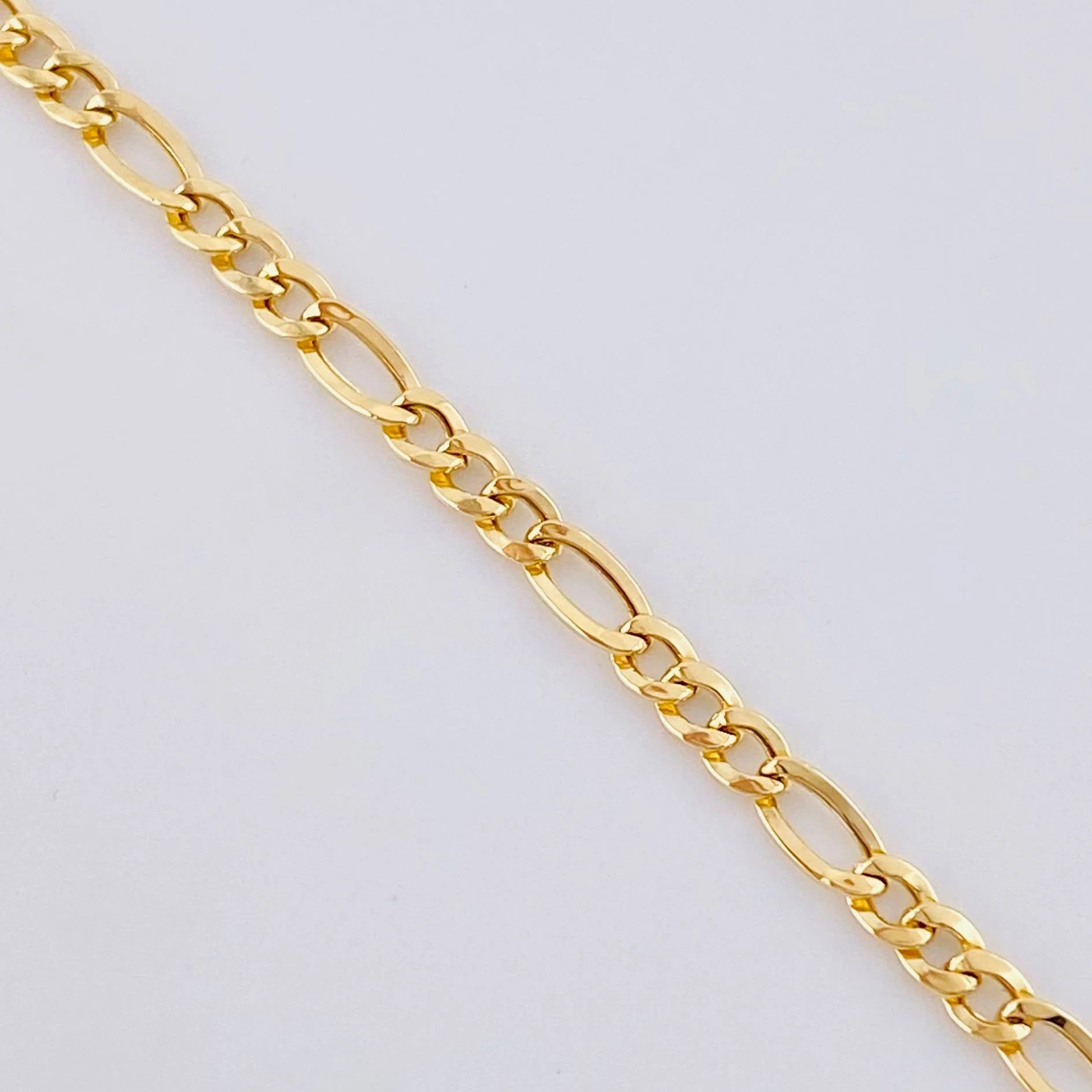 Cadena Figaro 3.55g / 50cm / 3.55mm Oro Amarillo 18K