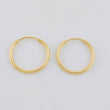 Candongas Aro Liso 0.55 g / 1.3 cm Oro Amarillo 18K