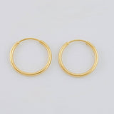 Candongas Aro Liso 0.55 g / 1.3 cm Oro Amarillo 18K
