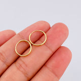 Candongas Aro Liso 0.55 g / 1.3 cm Oro Amarillo 18K