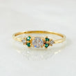 Anillo Solitario Trío Chispa 1gr / T6 / Oro Amarillo 18K *
