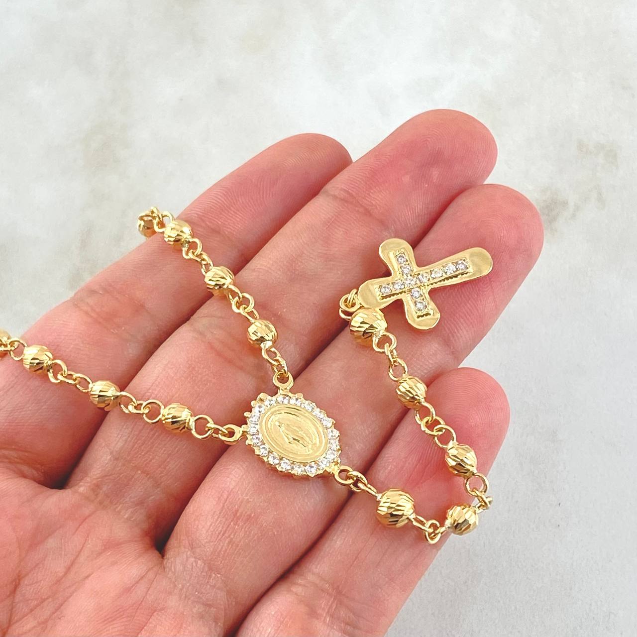 Rosario Virgen Milagrosa 17.8gr / 60cm / Oro Amarillo 18K