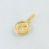 Dije Letra K 0.6gr / 2cm / Oro Amarillo 18K *