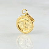 Dije Letra I 0.5gr / 2cm / Oro Amarillo 18K *