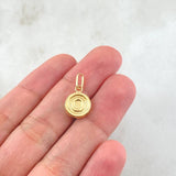 Dije Letra O 0.6gr / 1.9cm / Oro Amarillo 18K