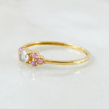 Anillo Solitario Trío Chispa 1.2gr / T7 1/4 / Oro Amarillo 18K *