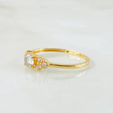 Anillo Solitario Trío Chispa 1.05gr / T5 1/4 / Oro Amarillo 18K *