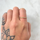 Anillo Línea De Ojos 1gr / T7 / Oro Amarillo 18K *