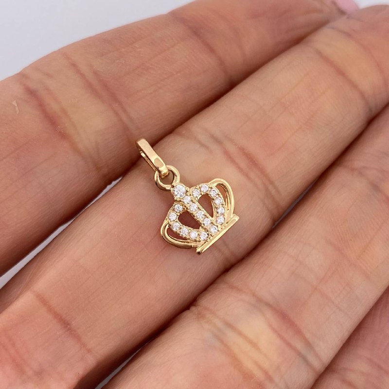 Dije Corona 0.7gr / 1.7cm / Oro Amarillo 18K &