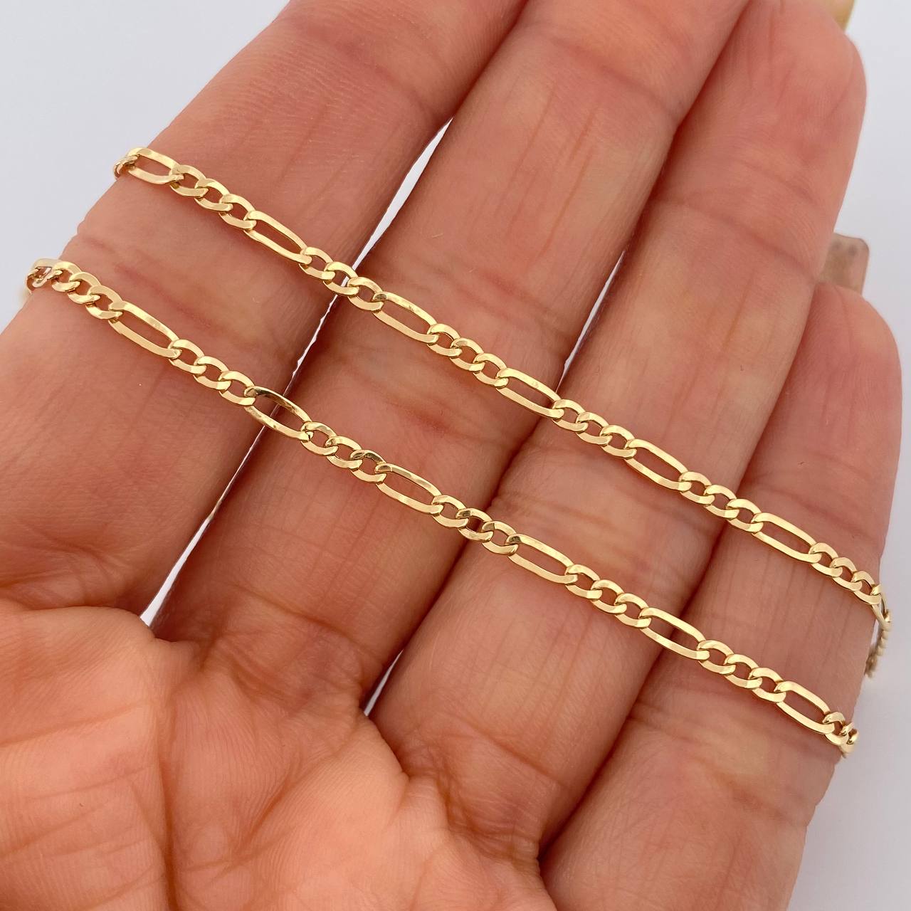 Cadena Figaro 2.85gr / 50cm / +1 Oro 18K &