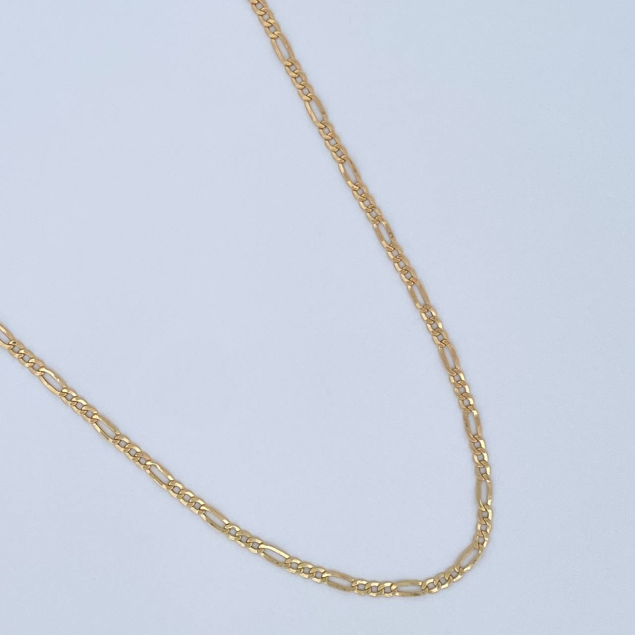 Cadena Figaro 2.85gr / 50cm / +1 Oro 18K &