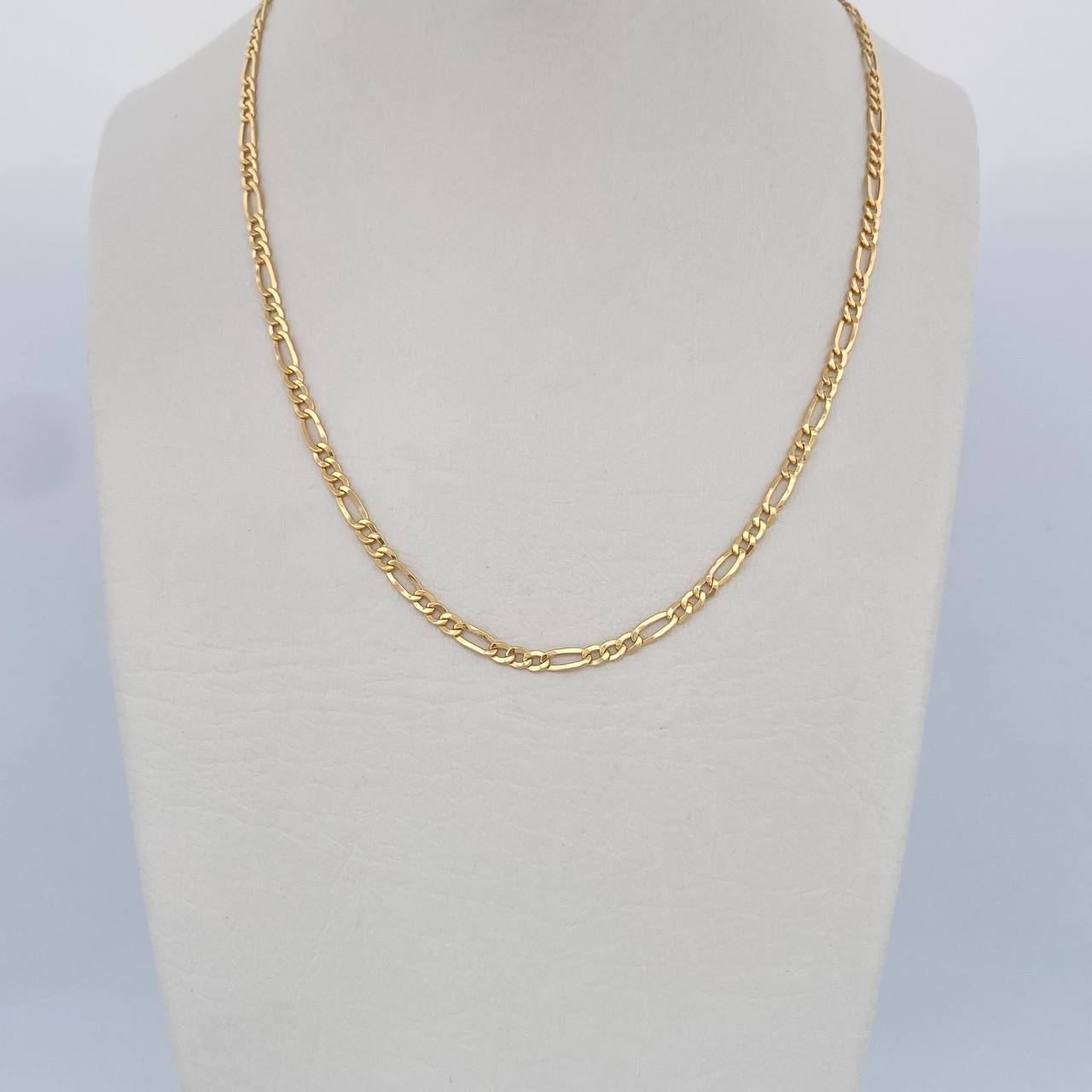 Cadena Figaro 3.35gr / 60cm / +0 Oro 18K &