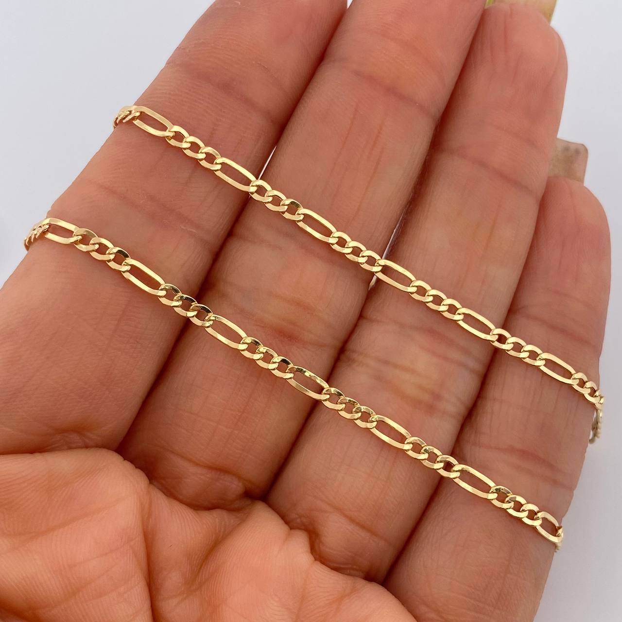 Cadena Figaro 3.35gr / 60cm / +0 Oro 18K &