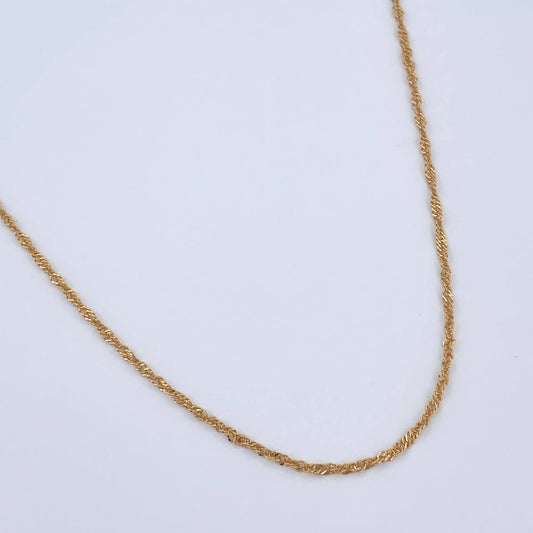 Cadena Singapur 2.7gr / 60cm / +3 Oro 18K &