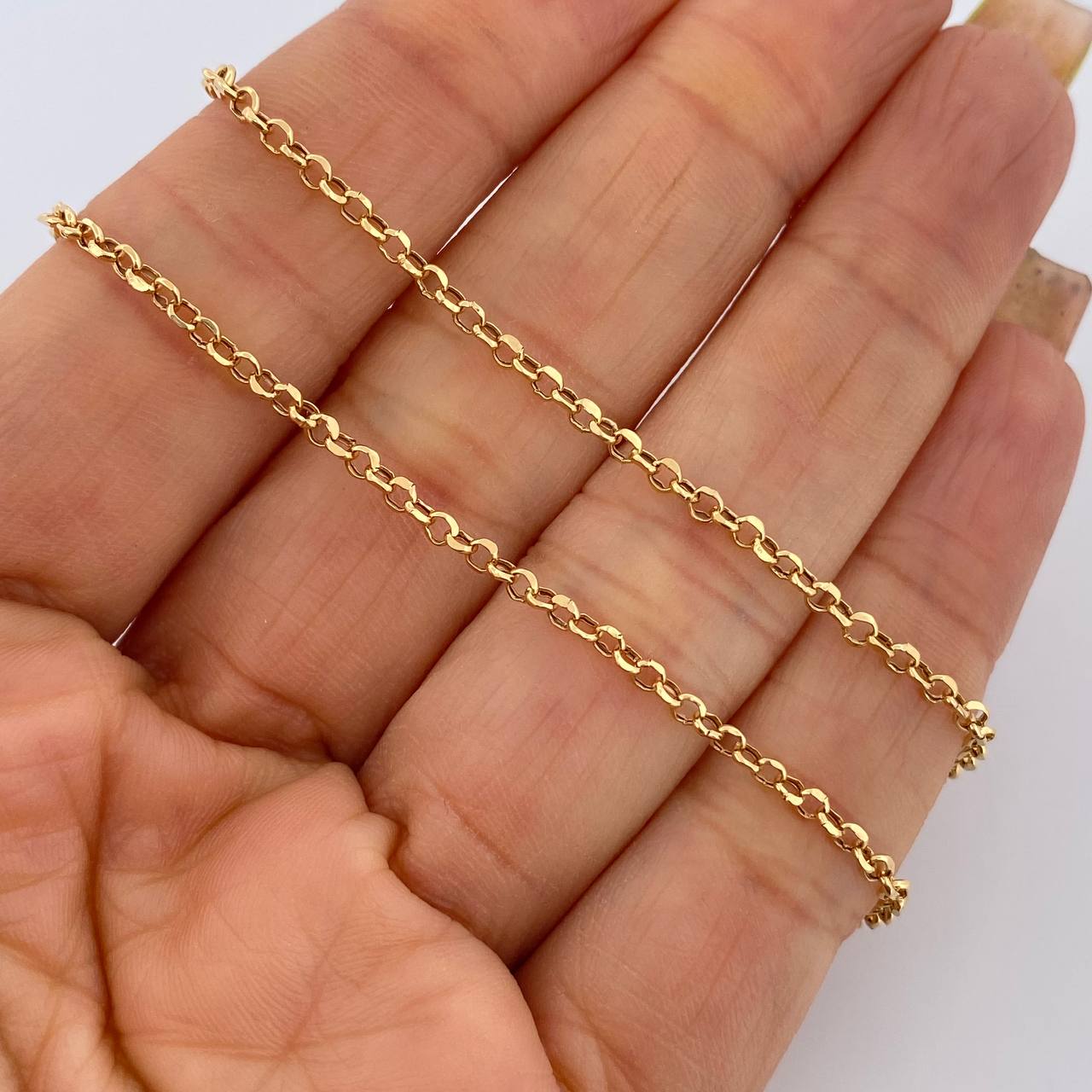 Cadena Roll-On 2.25gr / 50cm / +3 Oro 18K &