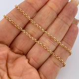 Cadena Roll-On 2.25gr / 50cm / +3 Oro 18K &